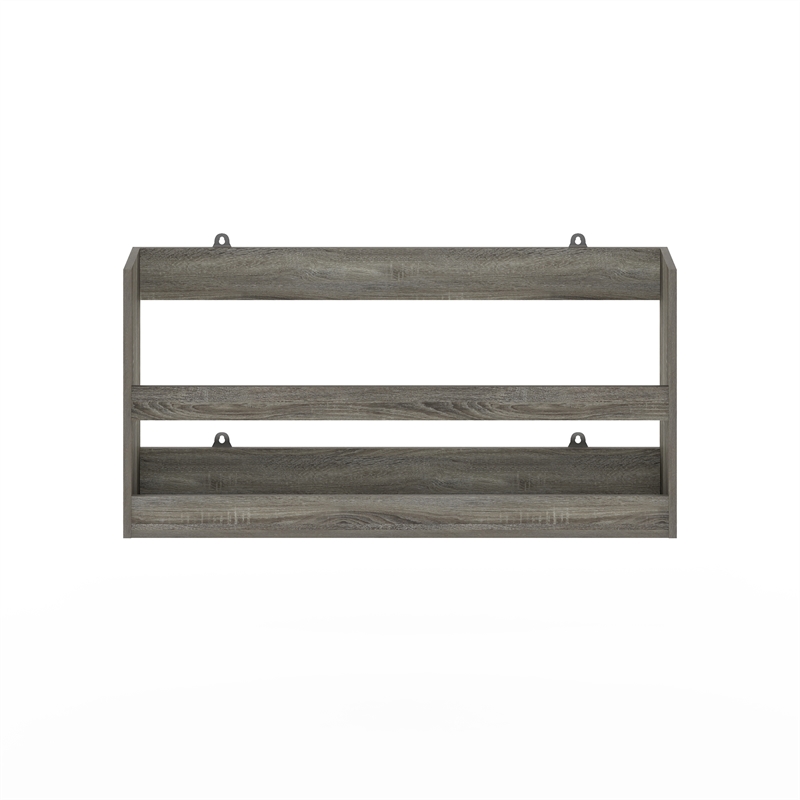 Pemberly Row Multipurpose Wall Mounting Storage Shelf in French Oak