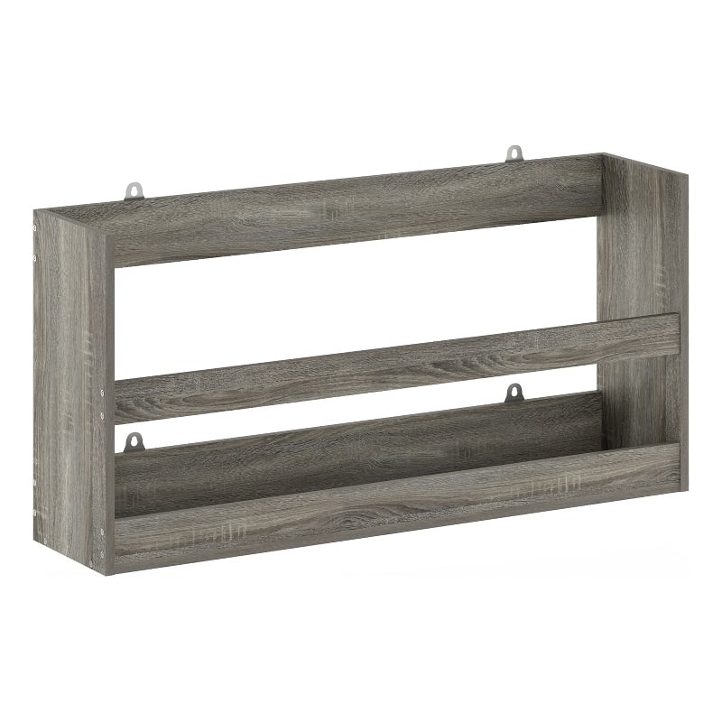 Pemberly Row Multipurpose Wall Mounting Storage Shelf in French Oak