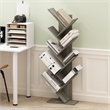 Pemberly Row Bookshelf 9-Tier Floor Standing Bookcase in French Oak
