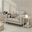 Pemberly Row Turn-N-Tube Haydn End Table in White in Set of 2
