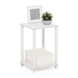 Pemberly Row Contemporary Turn-N-Tube Haydn End Table in White