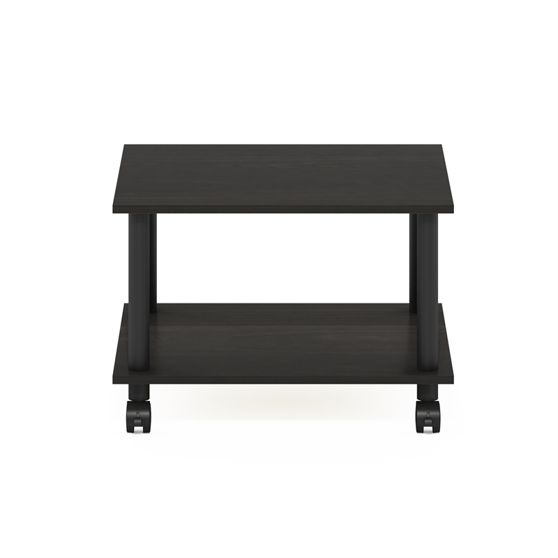 Pemberly Row Office Under Desk CPU and Printer Stand with Espresso/Black