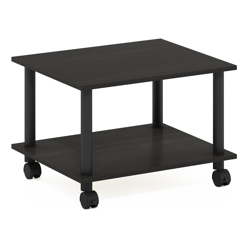 Pemberly Row Office Under Desk CPU and Printer Stand with Espresso/Black