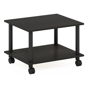 Pemberly Row Office Under Desk CPU and Printer Stand with Espresso/Black