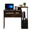 Pemberly Row Multipurpose Home Office Computer/Writing Desk Amber Pine/Black