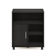 Pemberly Row Office Under Desk Printer Holder with Wheels in Espresso