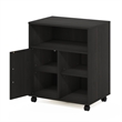 Pemberly Row Office Under Desk Printer Holder with Wheels in Espresso