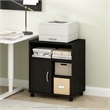 Pemberly Row Office Under Desk Printer Holder with Wheels in Espresso