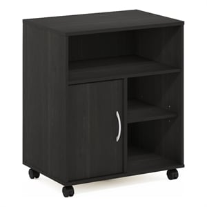 Pemberly Row Office Under Desk Printer Holder with Wheels in Espresso