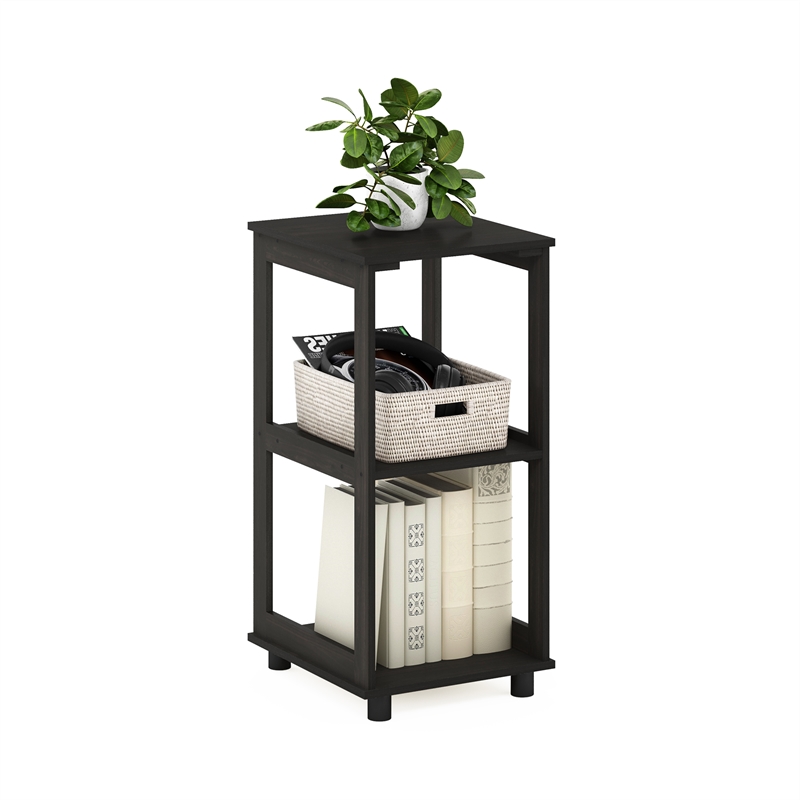 Pemberly Row Contemporary 2-Tier Tall End Table in Espresso Finish