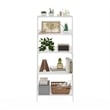 Pemberly Row Contemporary Bookcase Display Shelf in 5-Tier in White