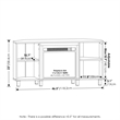 Pemberly Row Corner Fireplace TV Stand with 4 Open Compartments for Americano