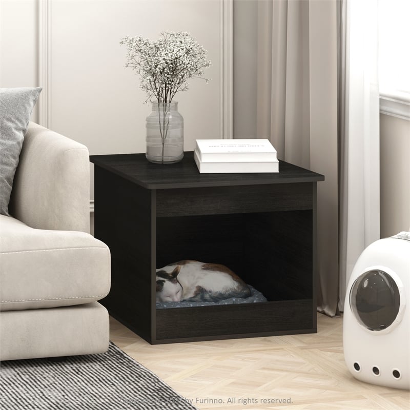 Pemberly Row Contemporary Top Opening Litter Box Enclosure in Americano