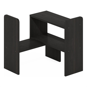 Pemberly Row Classic Desk Top Organizer Bookshelf in Espresso