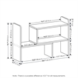 Pemberly Row Classic Desk Top Organizer Bookshelf in French Oak
