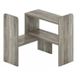 Pemberly Row Classic Desk Top Organizer Bookshelf in French Oak