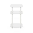 Pemberly Row 3-Tier Turn-N-Tube Curve End Table in Side Table in White