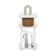 Pemberly Row 3-Tier Turn-N-Tube Curve End Table in Side Table in White