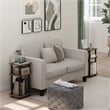 Pemberly Row 3-Tier Turn-N-Tube Curve End Table in Side Columbia Walnut/Black