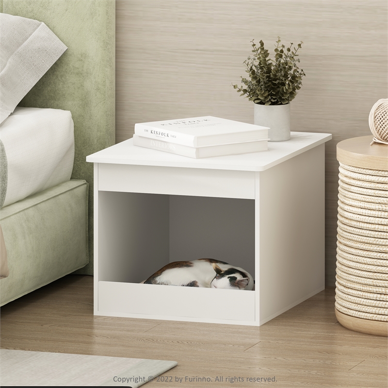 Pemberly Row Top Opening Litter Box Enclosure in Solid White