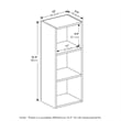 Pemberly Row 3-Tier No Tool Assembly Open Shelf Bookcase in French Oak
