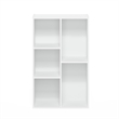 Pemberly Row Contemporary 5-Cube No Tool Assembly Open Shelf in White