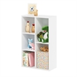 Pemberly Row Contemporary 5-Cube No Tool Assembly Open Shelf in White
