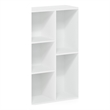 Pemberly Row Contemporary 5-Cube No Tool Assembly Open Shelf in White