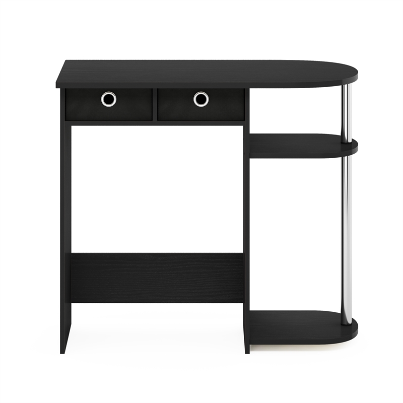 Pemberly Row Laptop/Notebook/Computer Desk/Table in Americano/Chrome