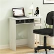 Pemberly Row Laptop/Notebook/Computer Desk/Table in White Oak/Chrome