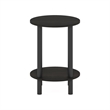 Pemberly Row Turn-N-Tube 2-Tier Round Wood End Table in Espresso