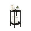 Pemberly Row Turn-N-Tube 2-Tier Round Wood End Table in Espresso