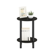 Pemberly Row Turn-N-Tube 2-Tier Round Wood End Table in Espresso