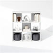 Pemberly Row Cubic Storage Cabinet in Bookcase in Bookshelf in 9-Cube in White