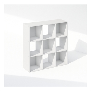 Pemberly Row Cubic Storage Cabinet in Bookcase in Bookshelf in 9-Cube in White