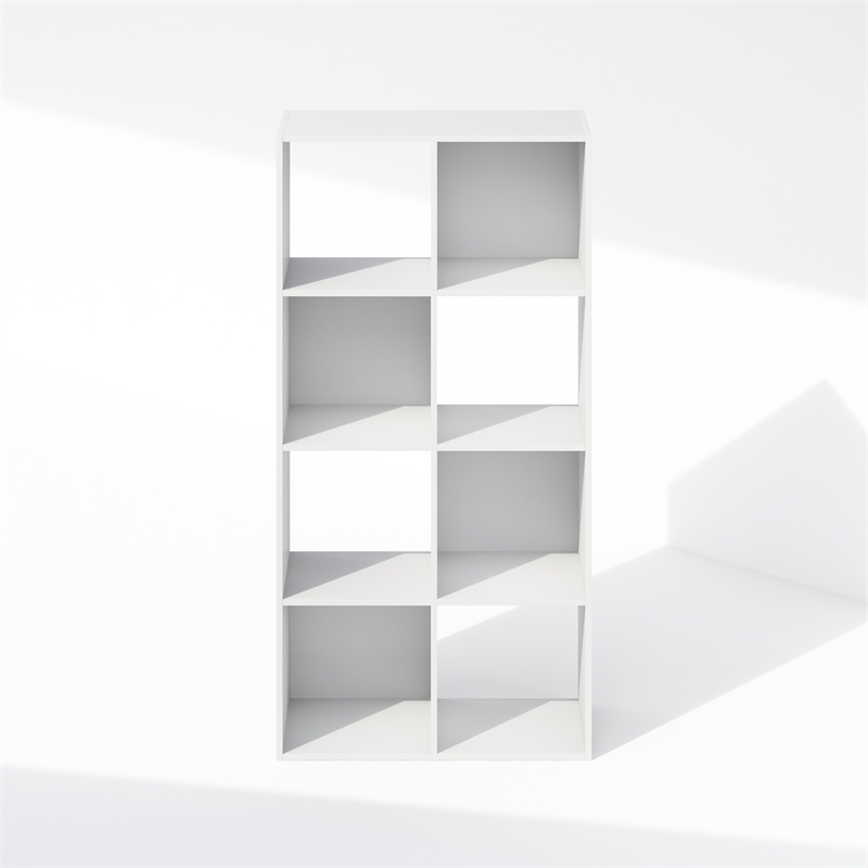 Pemberly Row Cubic Storage Cabinet in Bookcase in Bookshelf in 8-Cube in White
