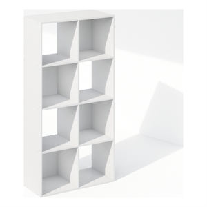 Pemberly Row Cubic Storage Cabinet in Bookcase in Bookshelf in 8-Cube in White