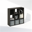 Pemberly Row Cubic Storage Cabinet in Bookcase in Bookshelf in 9-Cube Espresso