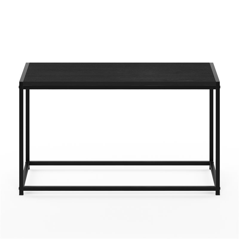 Pemberly Row Engineered Wood Living Coffee Table in Americano Black