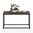 Pemberly Row Engineered Wood Living Coffee Table in Columbia Walnut