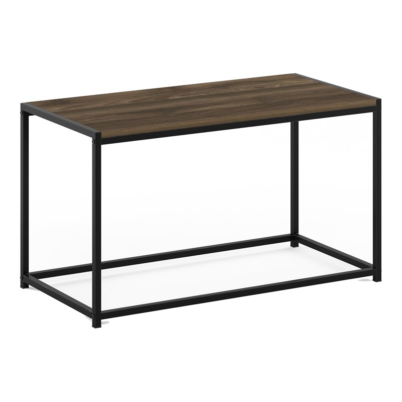 Pemberly Row Engineered Wood Living Coffee Table in Columbia Walnut