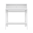 Pemberly Row Contemporary A-frame Computer Desk in White Finish
