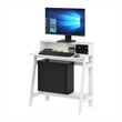 Pemberly Row Contemporary A-frame Computer Desk in White Finish