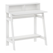 Pemberly Row Contemporary A-frame Computer Desk in White Finish