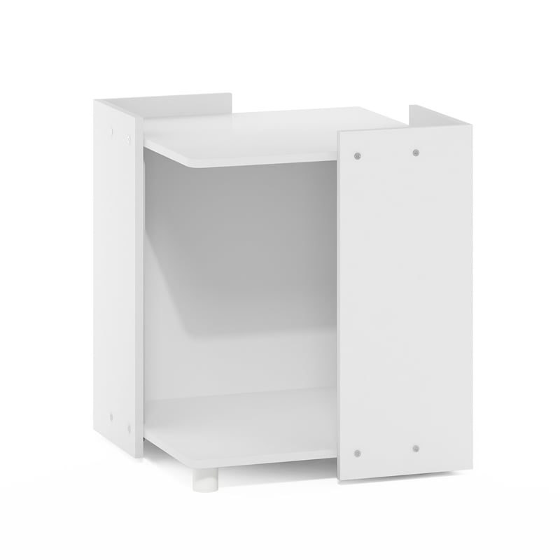 Pemberly Row Contemporary Litter Box Enclosure in Solid White