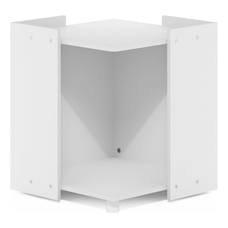 Pemberly Row Contemporary Litter Box Enclosure in Solid White