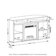 Pemberly Row Corner TV Stand with Fireplace for TV up to 55 Flagstaff Oak