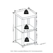 Pemberly Row Turn-N-Tube 3-Tier End Table in Side Table in Espresso/Black