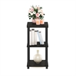 Pemberly Row Turn-N-Tube 3-Tier End Table in Side Table in Espresso/Black