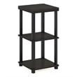 Pemberly Row Turn-N-Tube 3-Tier End Table in Side Table in Espresso/Black